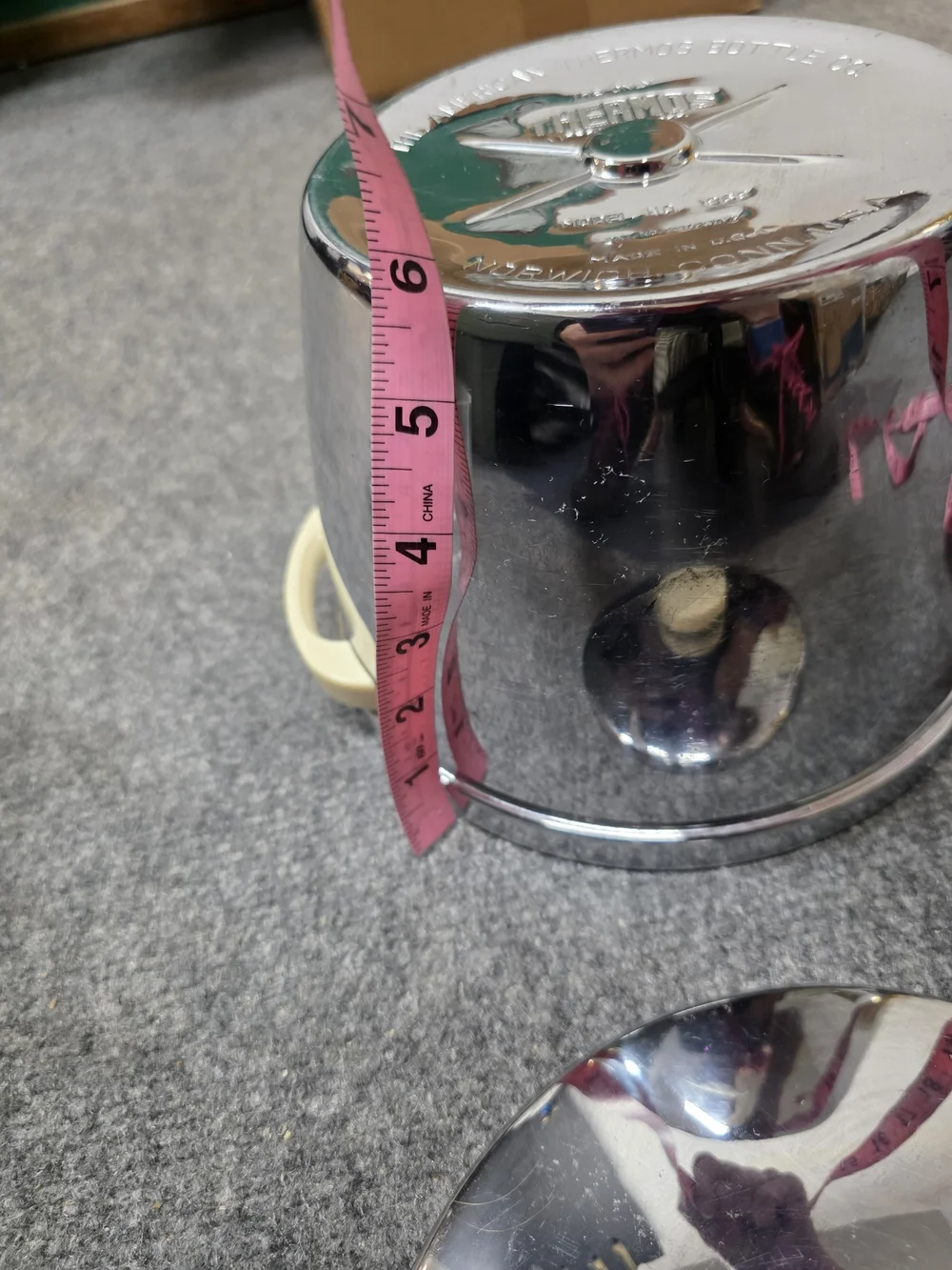Thermos Stainless Steel Ice Bucket with Cream Accents